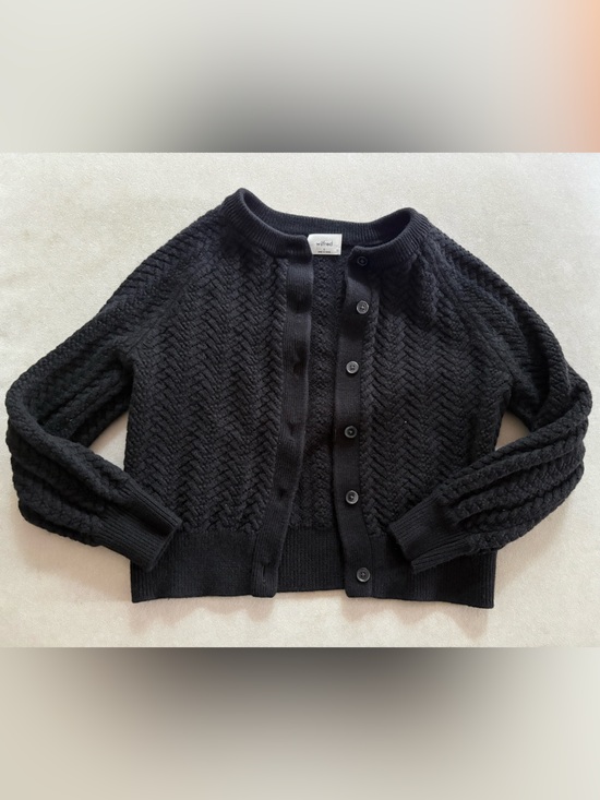Aritzia Sweaters - Aritzia Wilfred Black Cable-Knit Button Cardigan